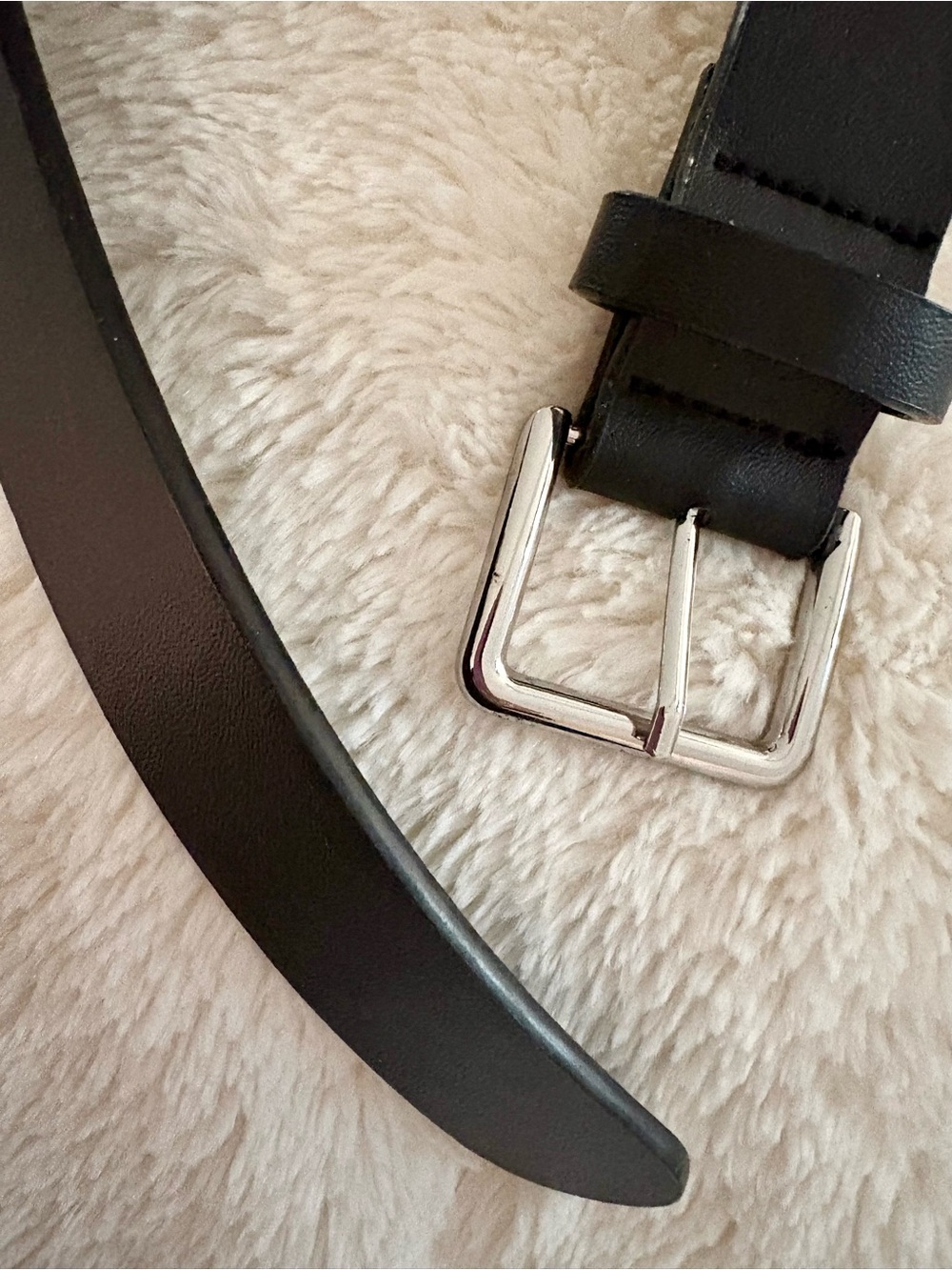 Zara Black Belt with Silver Buckle